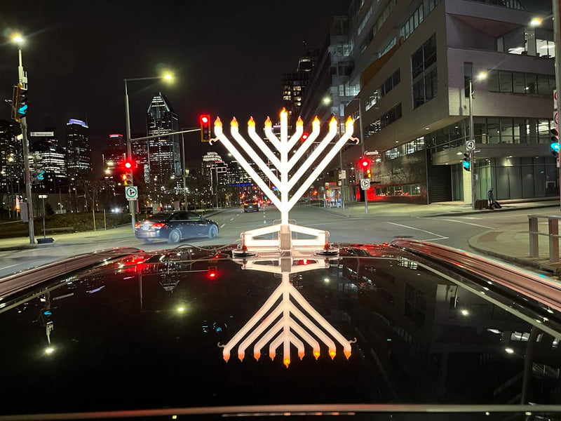 Illumin8 Car Menorah, LED electric car menorah