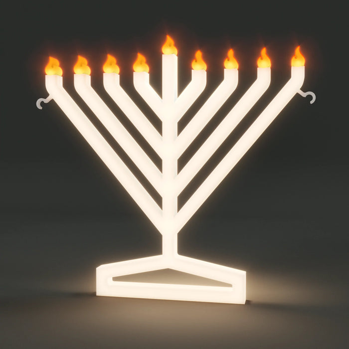 Illumin8 LED Electric Menorah on Black Background